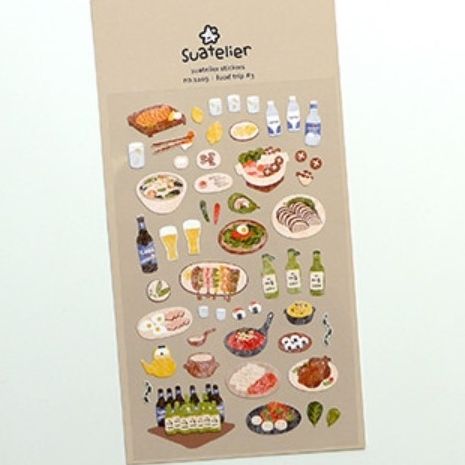 1109-Korean Sticker sheet Suatelier Kawaii Cute stickers, Scrapbooking material made in Korea