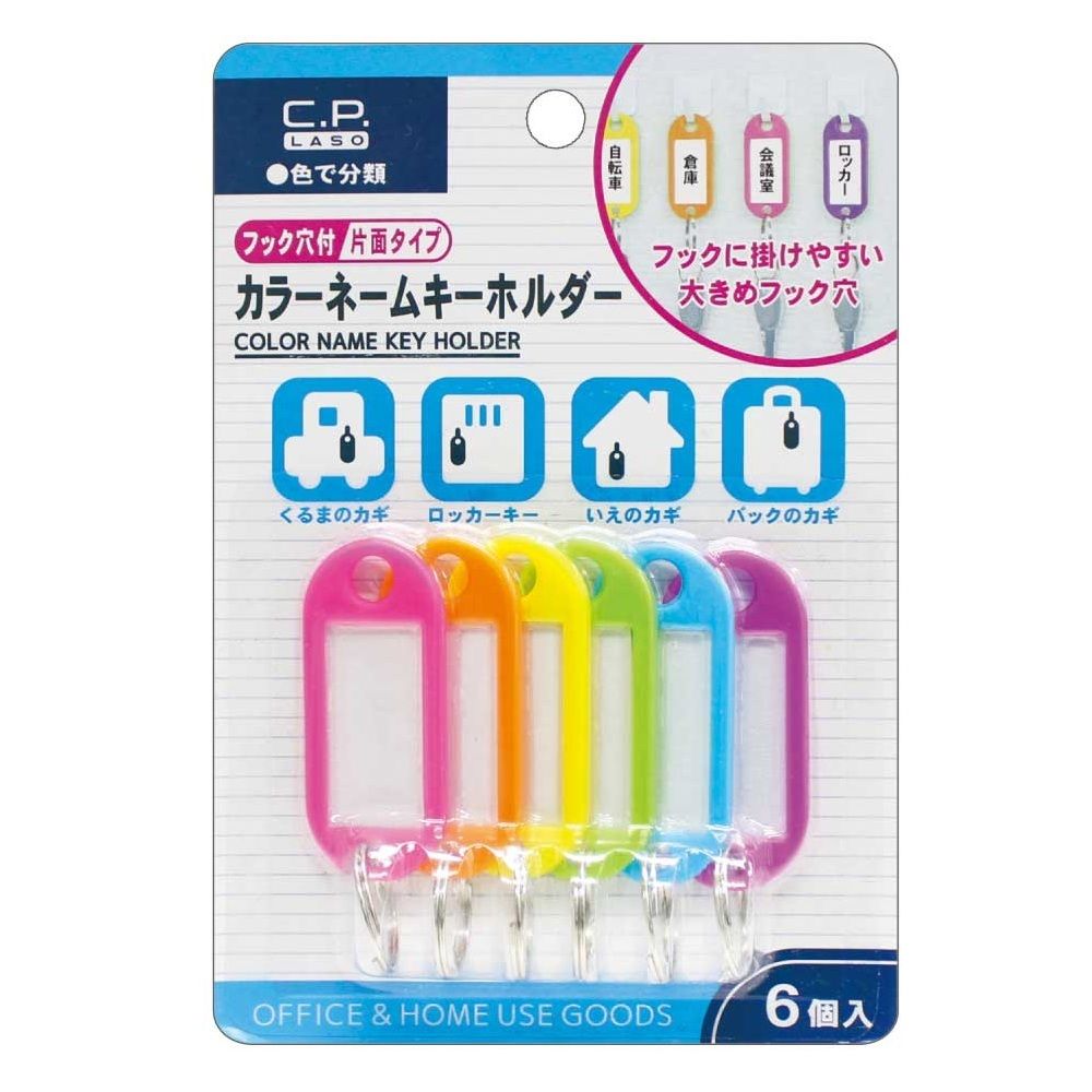 Multicolor key tag / name holder (6pc) (62644)
