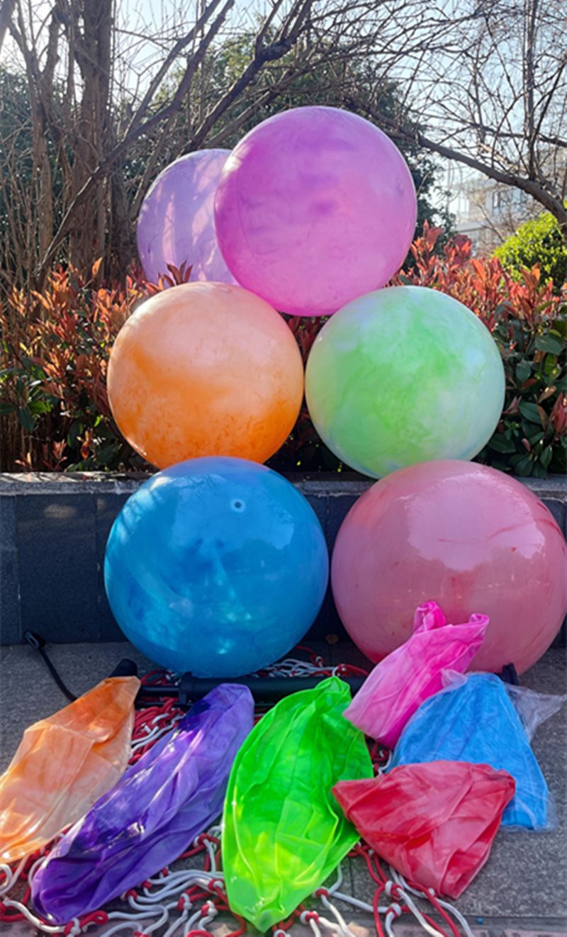 雲彩球大號充氣皮球 戶外公園玩具彩虹拍拍球 兒童玩樂PVC球- 15吋雲彩球（重160克直徑大概32厘米） 均碼