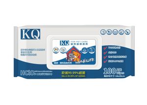 [贈品]KQ - HClO 寵物用無酒精消毒濕紙巾100片裝 (價值$88) 