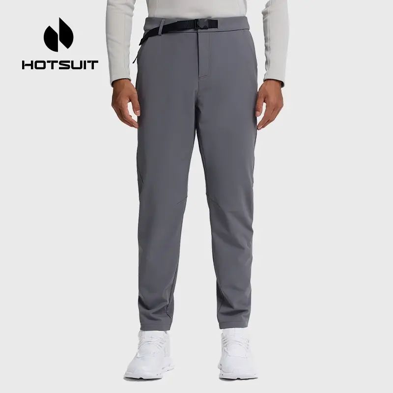 hotsuit後秀運動軟殼褲男士2025秋秋季加絨保暖跑步健身直筒長褲31660EB20