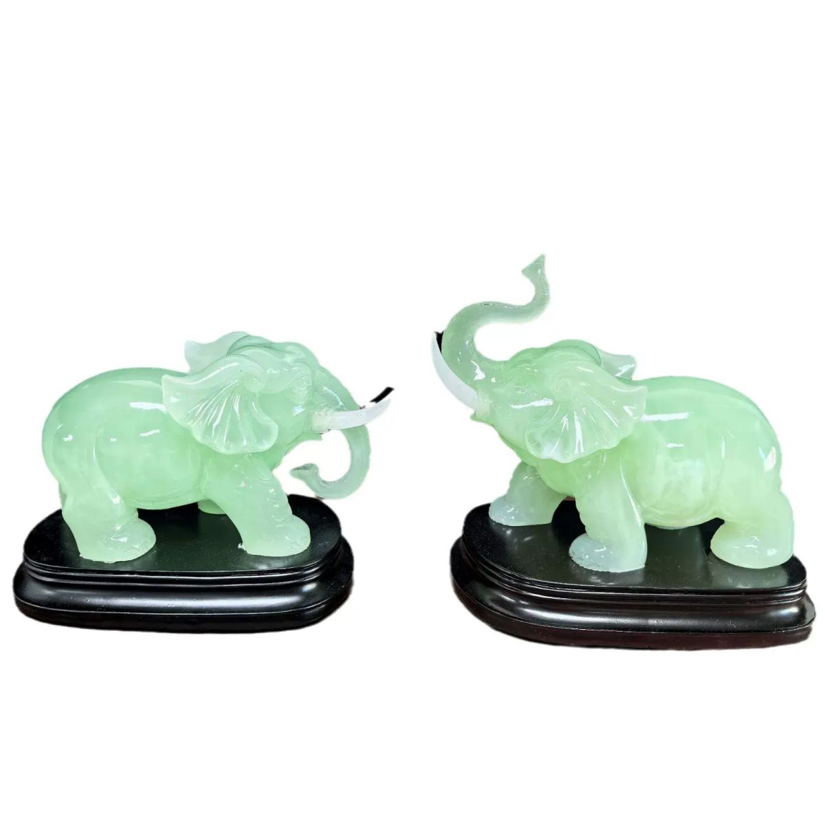 招财大象摆件一对风水布局大象客厅玄关柜酒柜装饰品乔迁开 业礼