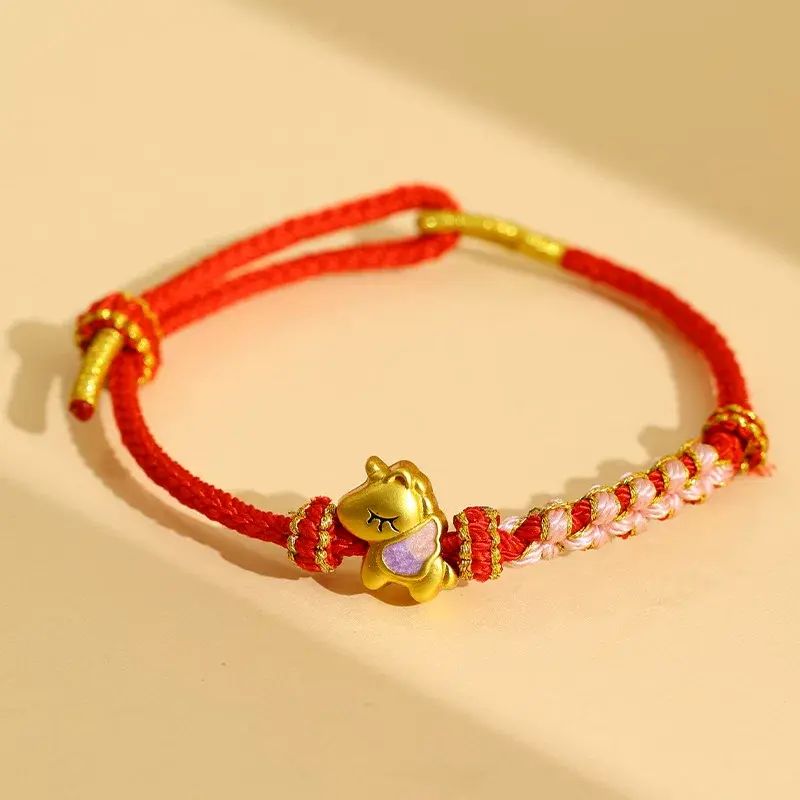 2026马年本命年红绳手链男女马上有钱五福马生肖马手绳新年小礼物