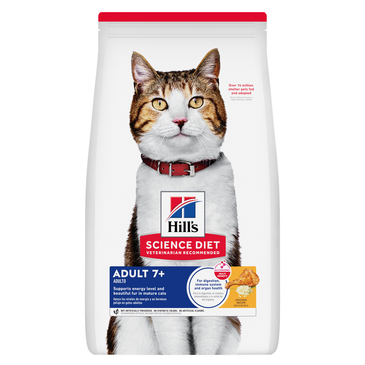 Science Diet Adult 7+ Chicken Recipe Cat Food 1.5kg (New and old packaging are random)