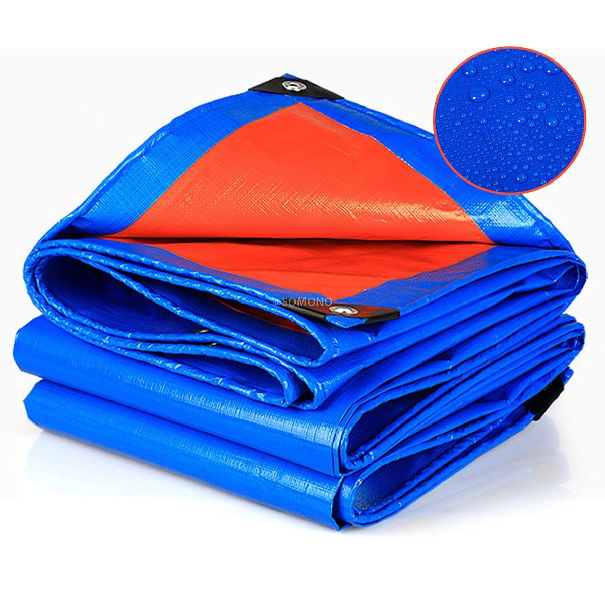 Akvot 帆布 4x6 米，加强型帆布，户外耐用帆布，100% 防水帆布，紫外线防护遮阳网，热封帆布，适合防晒和防尘