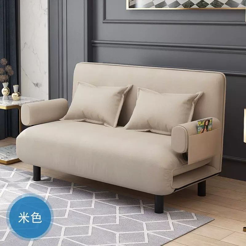 沙发床两用单双人布艺懒人沙发小户型客厅家具多功能简约可