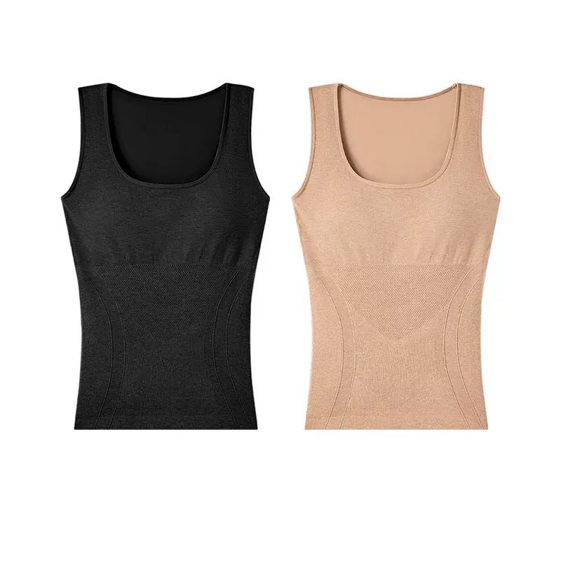 LUCKMEEY Women's Warm Insulated Inn-Cup Backer【Double Warm Wool】Classic Black + Invisible Skin S