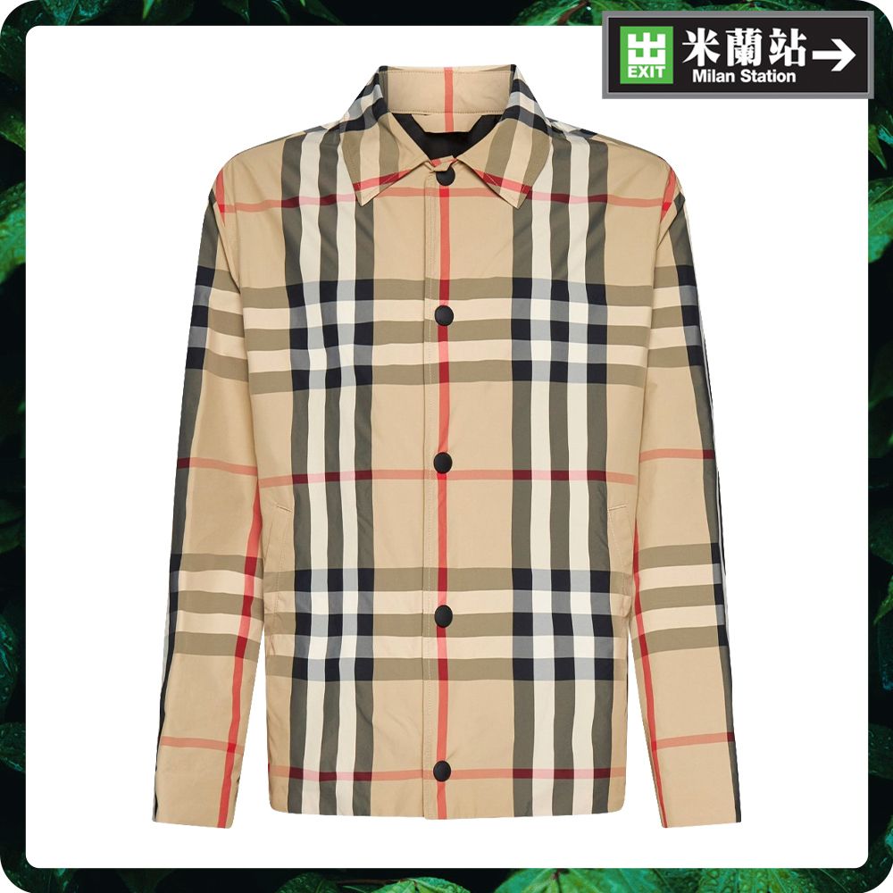 Burberry Check Nylon Jacket for Men in Archive Beige