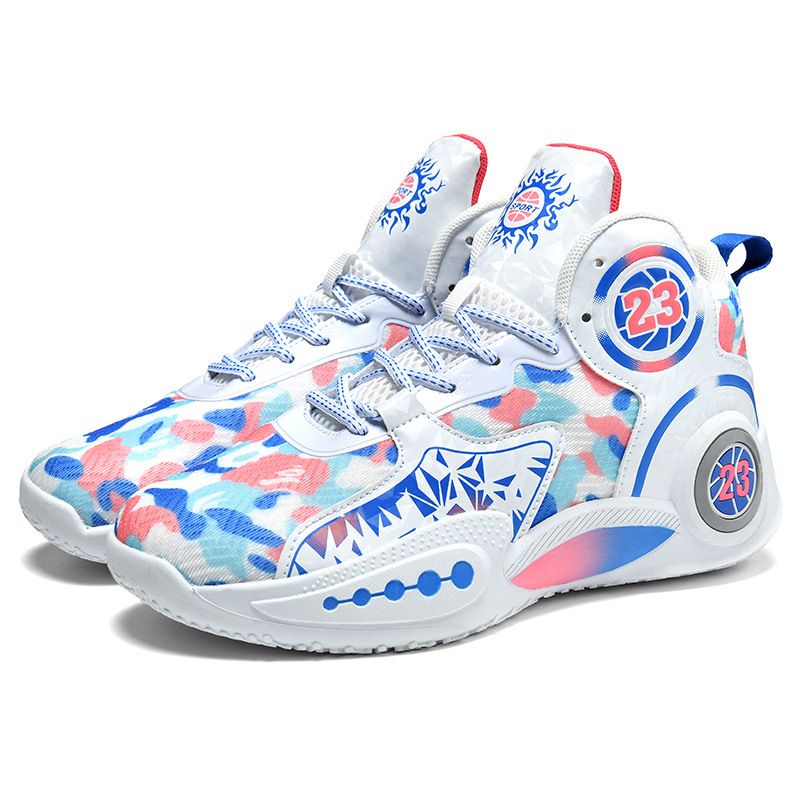 籃球鞋中大童高幫籃球鞋男青少年學生摩擦防滑訓練運動鞋Bask