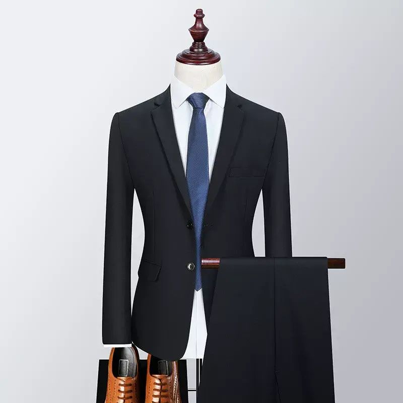 1西服套裝男士修身西服三件套白領上班工作西服新郎結婚禮服