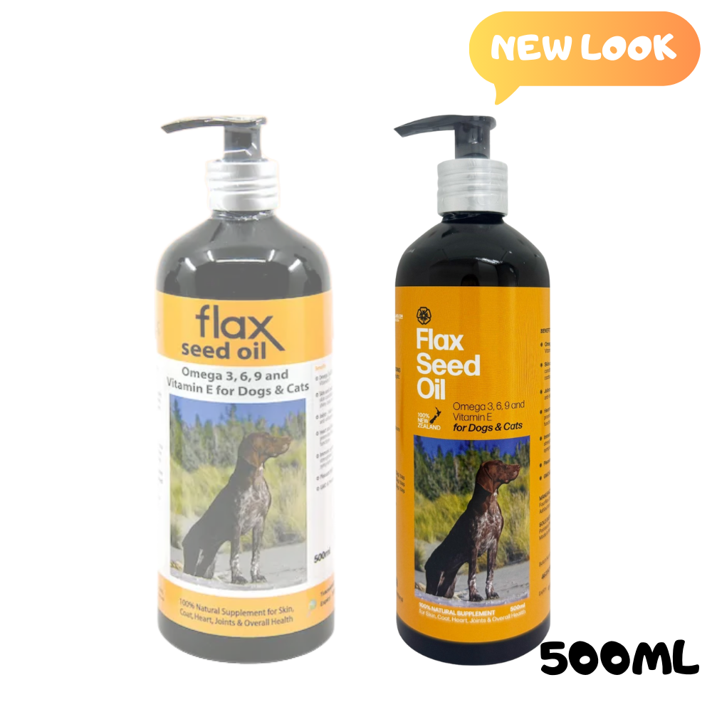 天然亞麻籽油配方寵物用營養補充品(500毫升)(新包裝更新中)