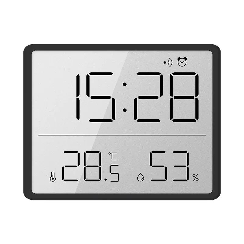 纖薄電子時鐘簡約數字鐘可掛壁LCD小鬧鐘多功能溫溫度電子鐘8218