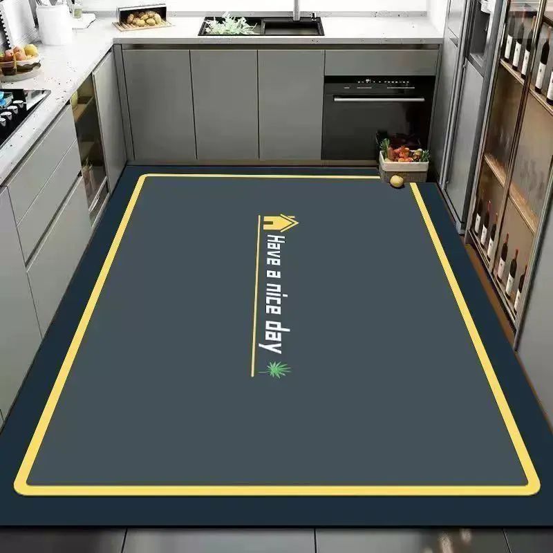 硅藻泥厨房地垫防滑防油吸水垫门口耐脏脚垫防水用可擦免洗地垫