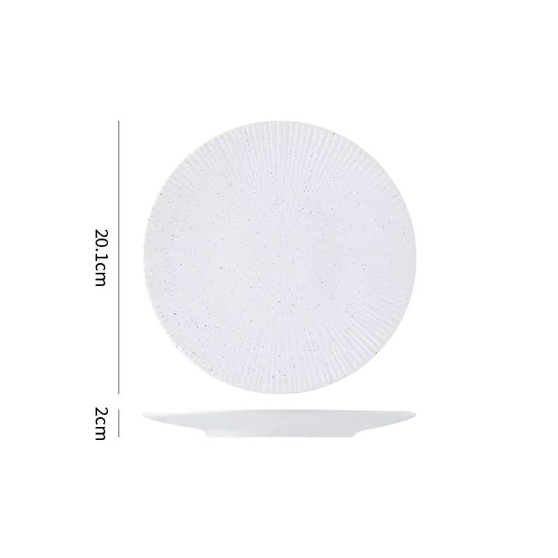 高档纯色白瓷碗碟套装家用碗盘组合高级感商用酒店陶瓷餐具盘子碗