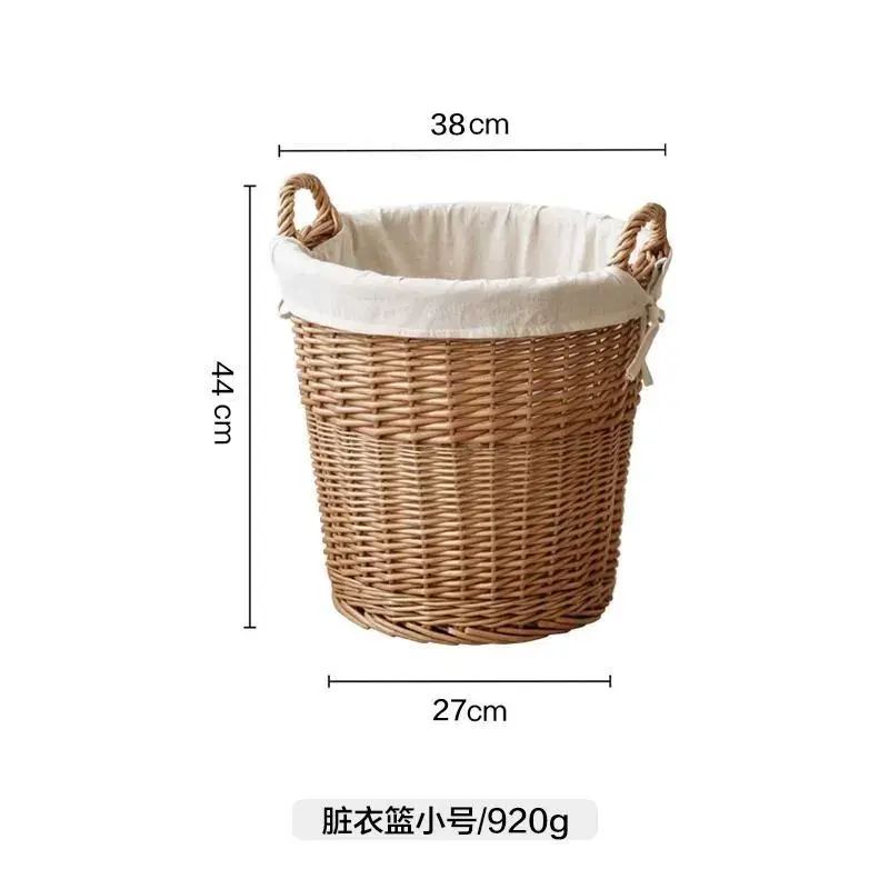 柳編髒衣藤編髒衣籃洗衣家用籃髒收納衣服衣簍籃子髒衣簍神器編織
