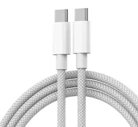 原廠蘋果 Apple iPhone USB-C to USB-C 快速充電線 編織線材 1米 叉電60W 速度支援 / Type-C AirPods MacBook 袋裝(沒有盒) - 平行進口