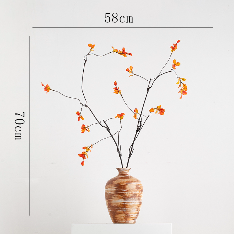 侘寂風復古創意陶瓷花瓶玄關桌面插花擺件高階感客廳裝飾陶罐