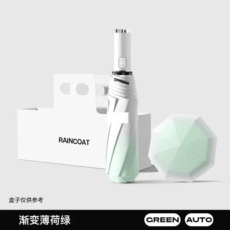 漸變色40骨全自動雨傘男士大號晴雨兩用太陽傘批發定制防曬遮陽傘
