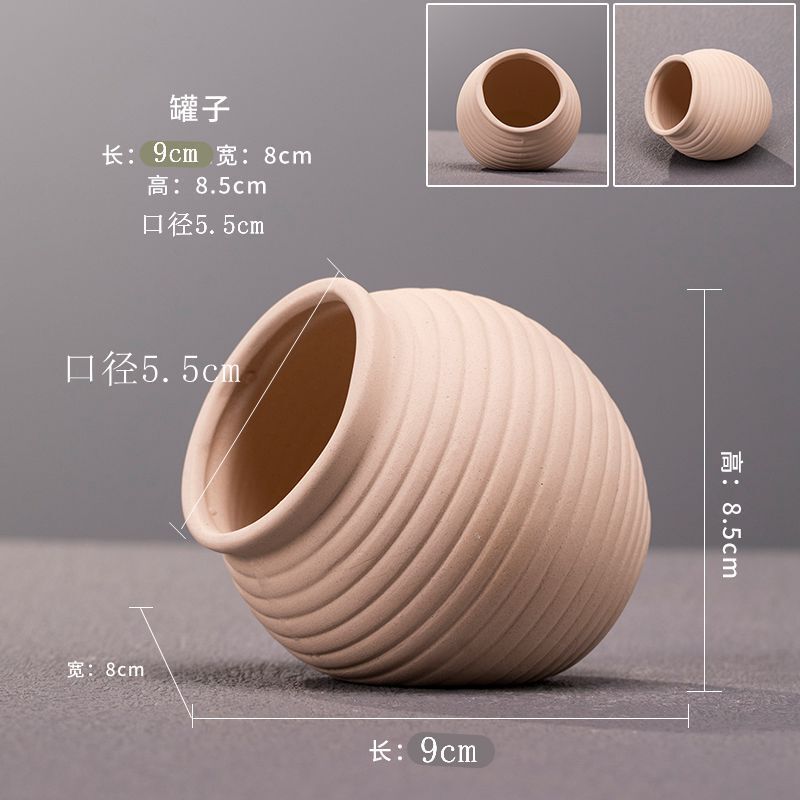 鱼缸造景繁殖罐水族箱装饰粗陶鱼虾异形躲避屋产卵罐繁殖陶罐摆件-小罐子 均码