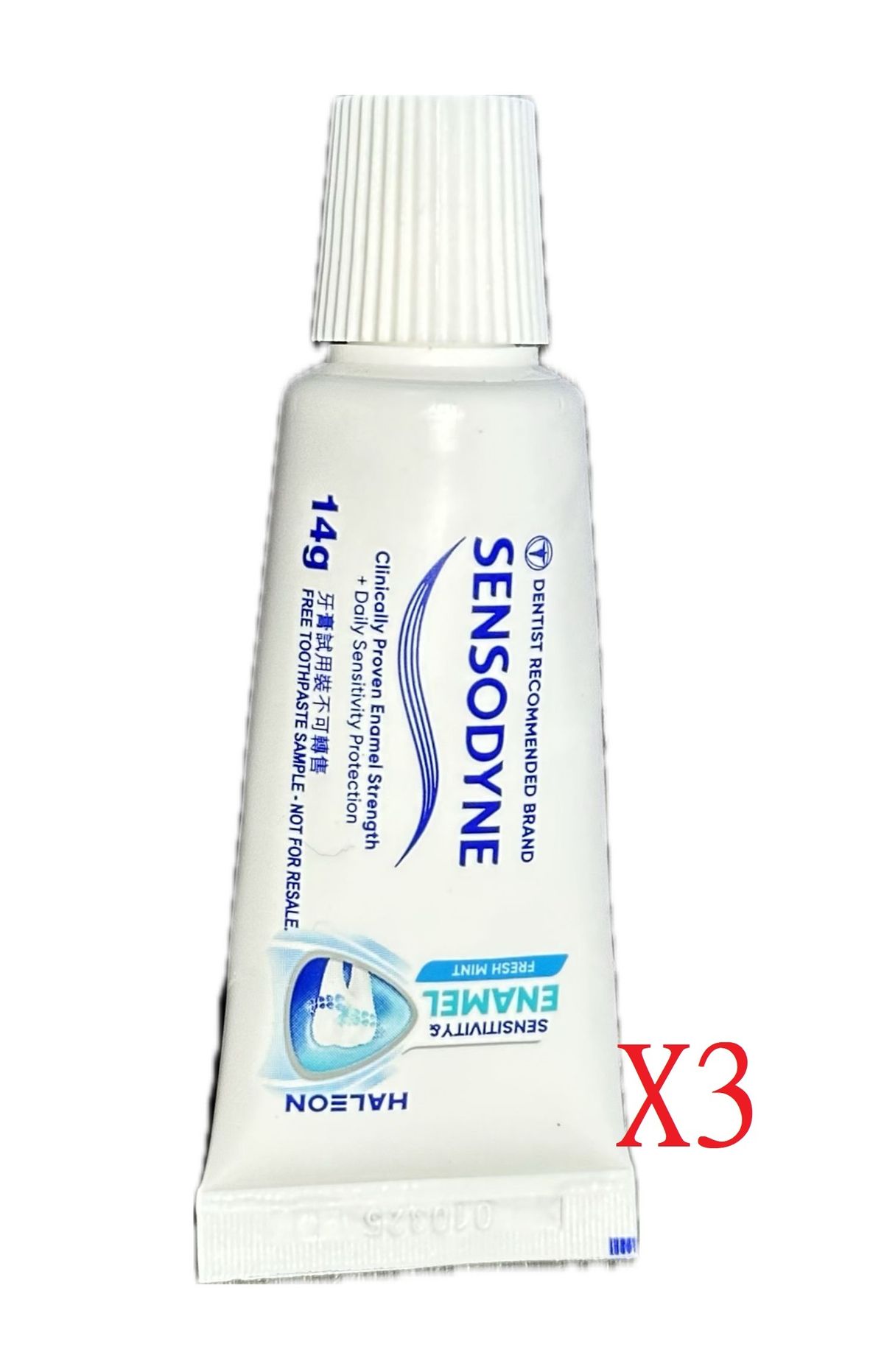 舒適達 - 專業抗敏及修護琺瑯質牙膏 薄荷配方旅行裝 14g x 3支