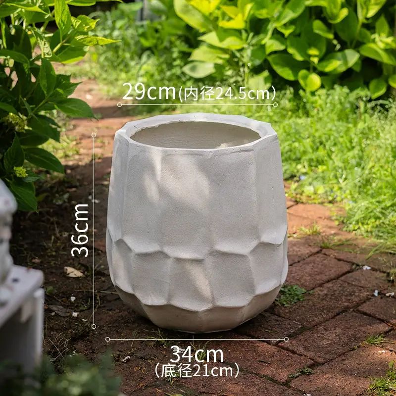 掬涵鎂泥花盆大號戶外園藝庭院家用陽臺綠植盆栽仿陶瓷落地花器