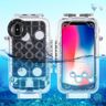 HAWEEL 適用於蘋果  iPhone X / XS   潜水防水殼 PC+ABS保護殼 40米防水   (顏色：透明無色)