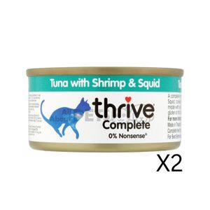 (2PCS) Complete Tuna & Shrimp & Squid Recipe Cat Canned 75G 