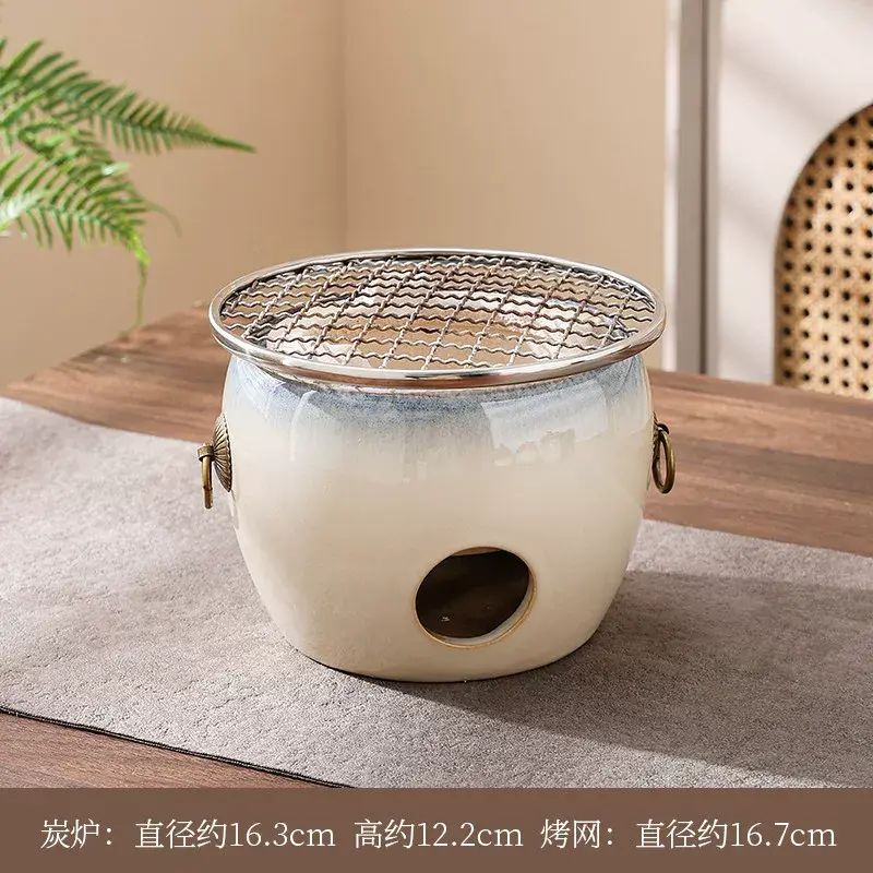 提梁壶大容量陶土围炉围炉罐罐烤奶茶壶陶瓷煮茶壶烤奶煮茶明火可