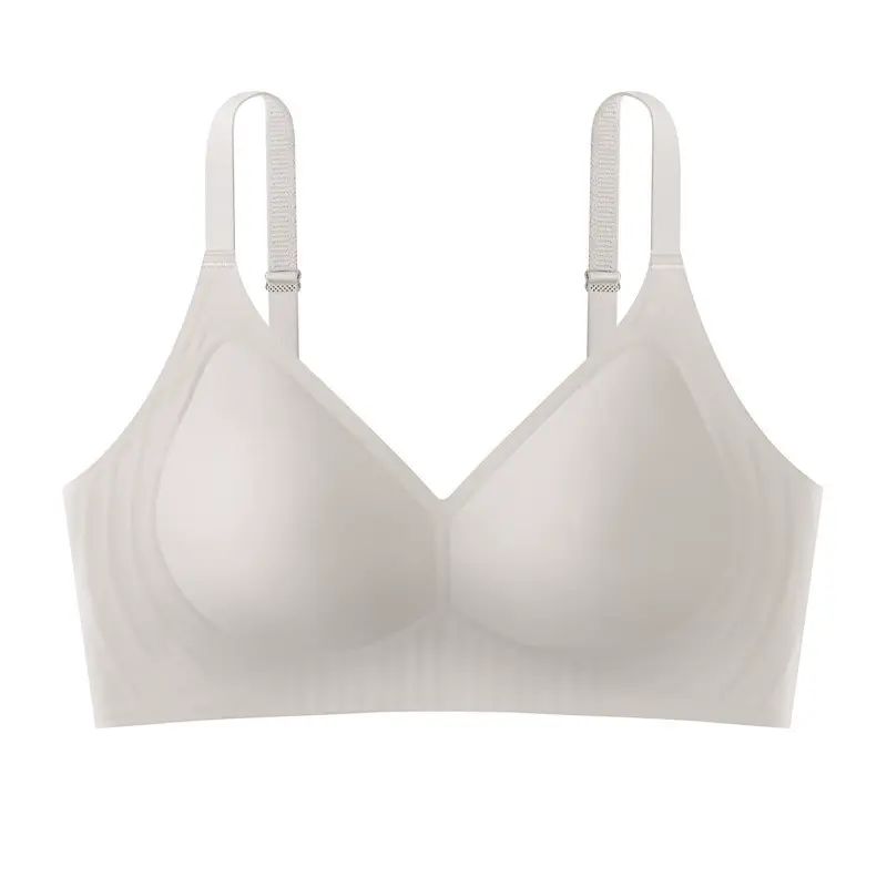 美背无痕内衣女无钢圈聚拢果冻反重力文胸提拉防走光胸罩新款薄款