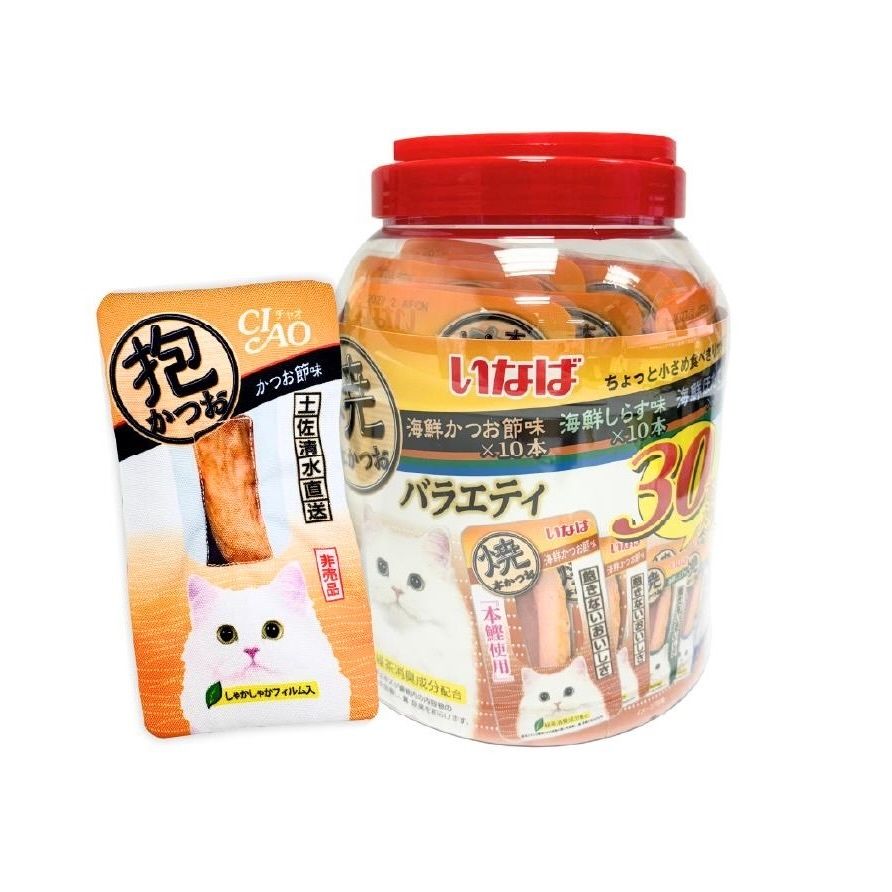 <CIAO> 燒鰹魚 30條 Party 桶裝 PC-26