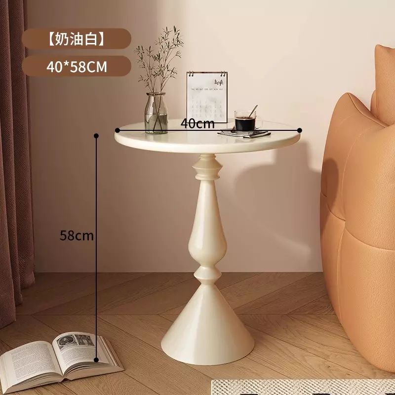 轻奢沙发边几客厅家用小茶几边桌复古角几铁艺床头置物阳台小圆桌