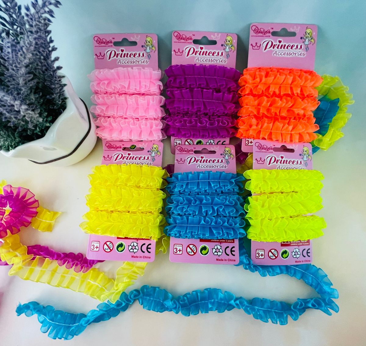 DIY 絲帶 6色 x 2M (10C148-6) (清貨 Clearance item)