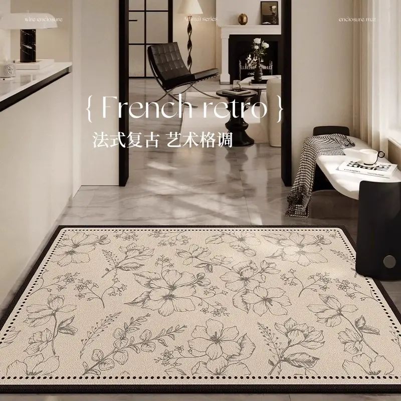 法式复古地垫 中古风地垫 入户门地垫 2025新款地垫 门口进门垫子 玄关地垫 耐脏地垫 免洗地垫平行进口
