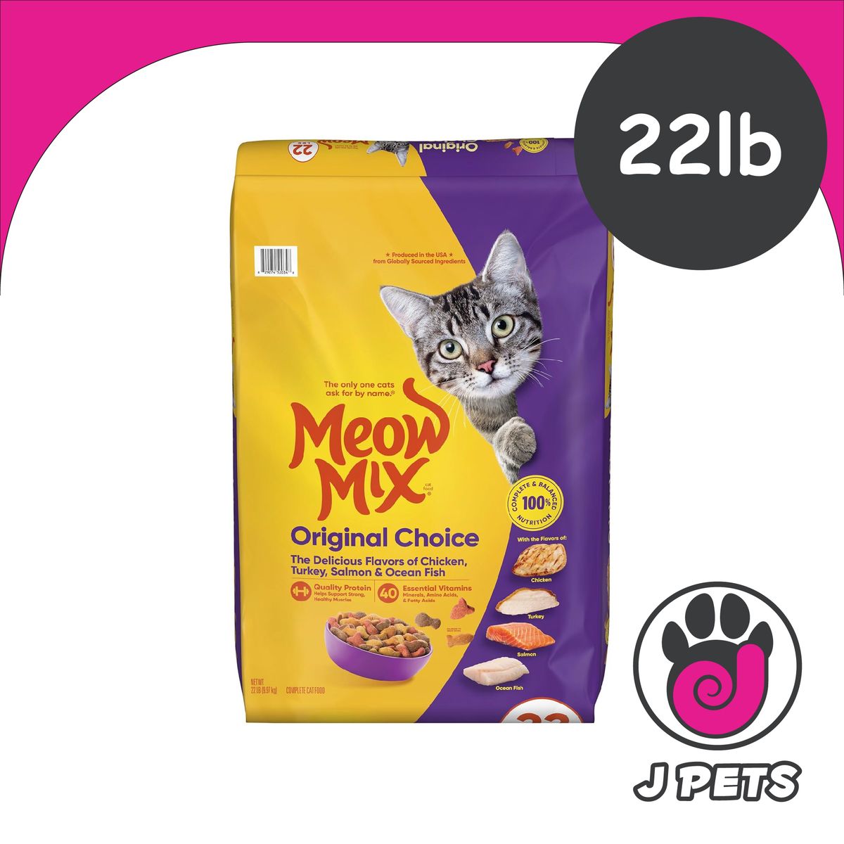 Meow Mix 貓糧 原味配方 (22磅)(EXP: 11/2027)