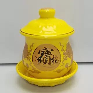 供佛水杯大号家用莲花供水杯观音大悲水供杯陶瓷净水杯佛前圣水杯