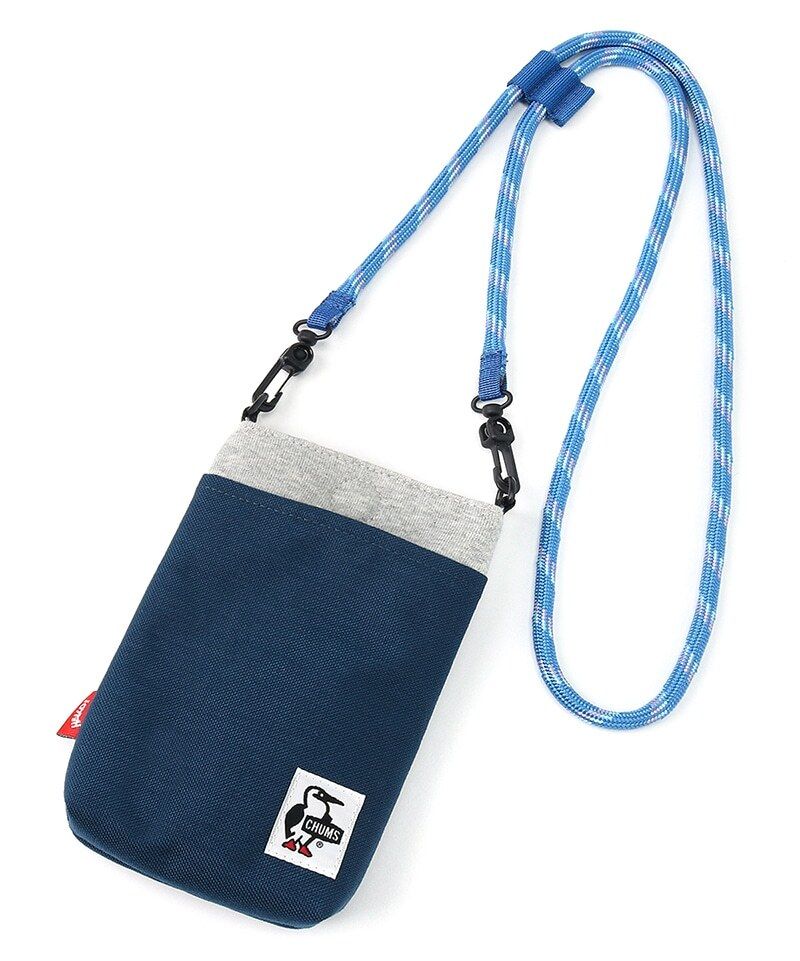 CHUMS | CHUMS ROPE SHOULDER POUCH SWEAT NYLON -H-GRAY/BASIC NAVY ...