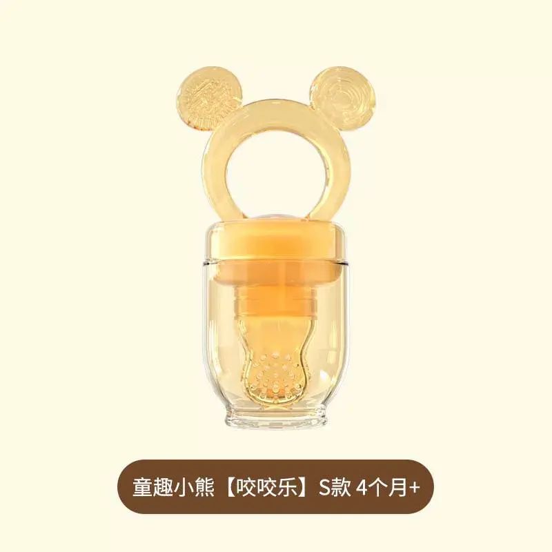 小熊嬰兒咬咬樂生果輔食器寶寶果蔬餵養牙膠食品級矽膠咬咬樂跨境