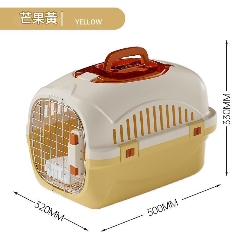 Pet airline box Pet cage Cat travel portable cat cage Pet box Checked suitcase Pet supplies