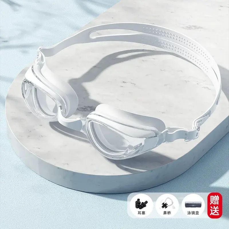 高畫質防霧泳鏡成人近視帶度數游泳鏡不勒眼潛水裝備專業矽膠護目鏡