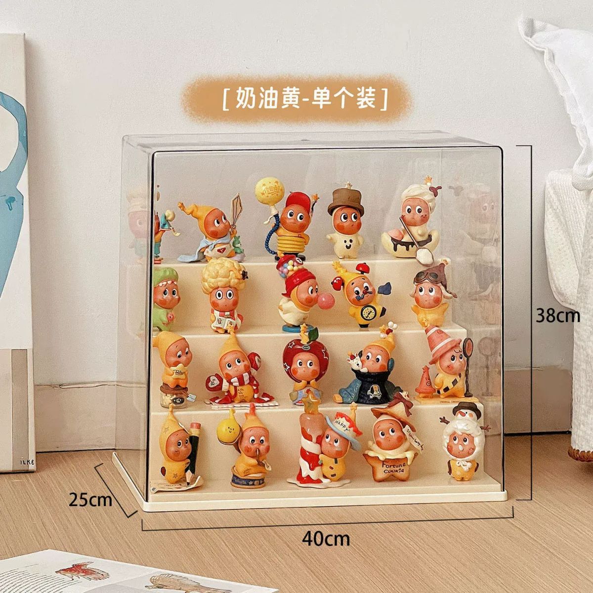 星星人展示盒透明階梯盲盒收納展示架亞克力泡泡瑪特手辦收納展示