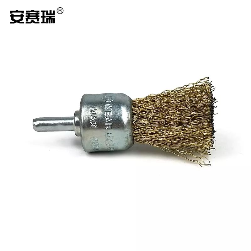 安赛瑞 笔形钢丝刷（10个装）笔型打磨头钢丝轮6×20mm 420016 BJ