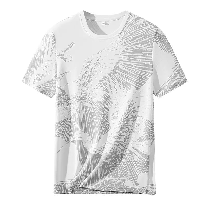 新款夏季男士T恤弹力条日常休闲百搭透气短袖