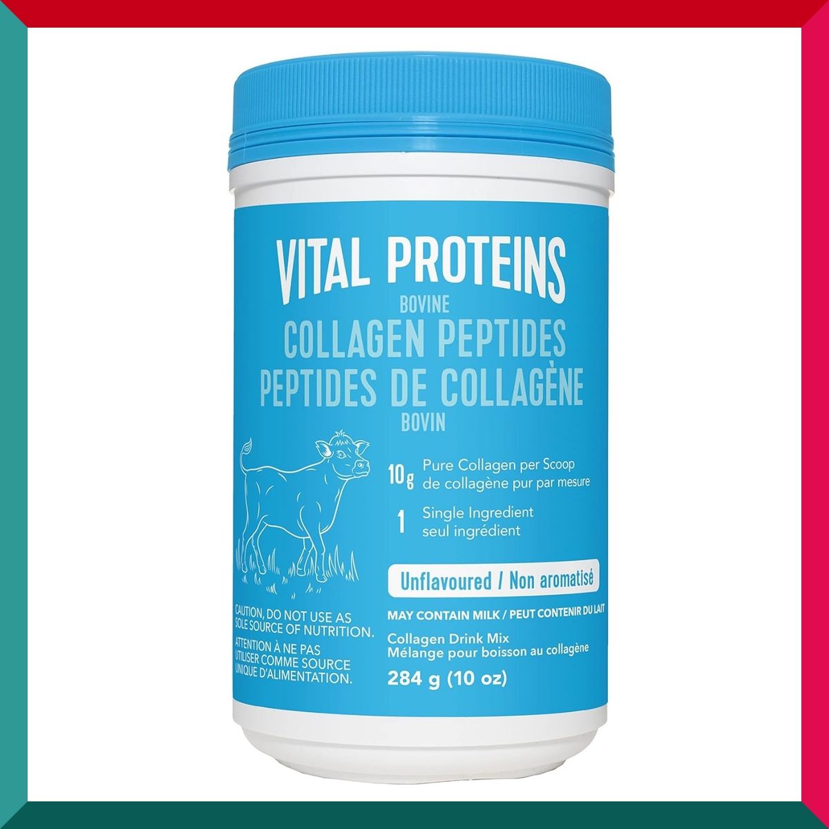 美國膠原蛋白肽（原味）284g 蛋白粉 加拿大版 生酮 強化皮膚彈性 運動 能量 骨骼關節健康  (平行進口)