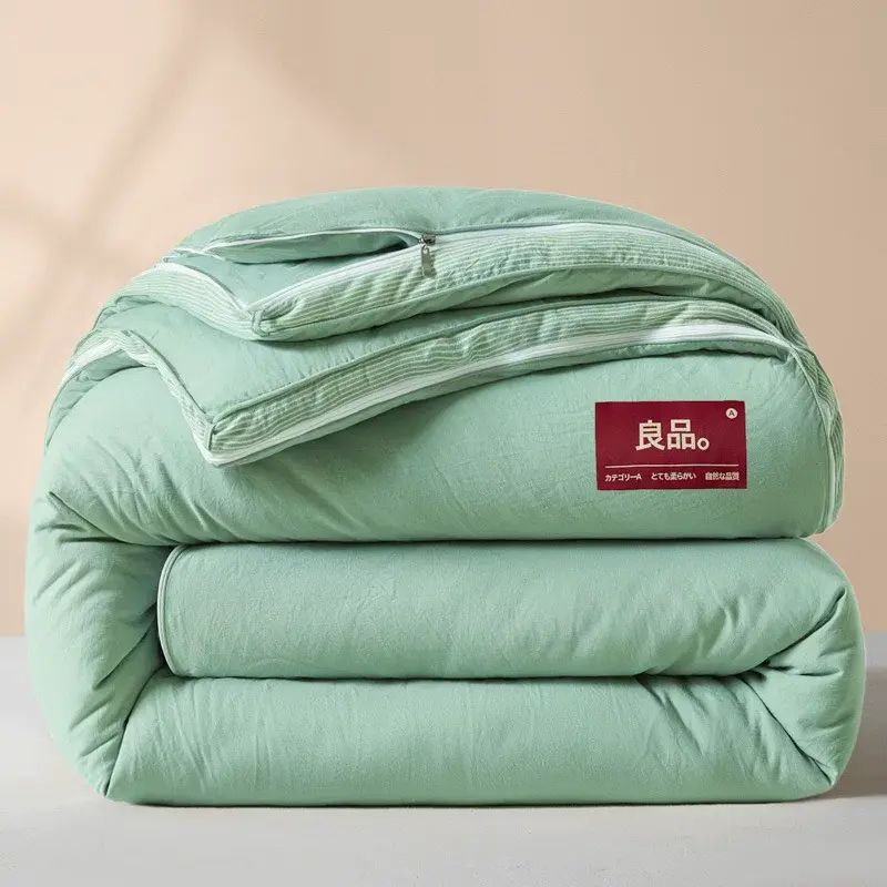 A類水洗棉大豆纖維被冬被加厚春秋被學生被芯二合一子母被拉鏈款