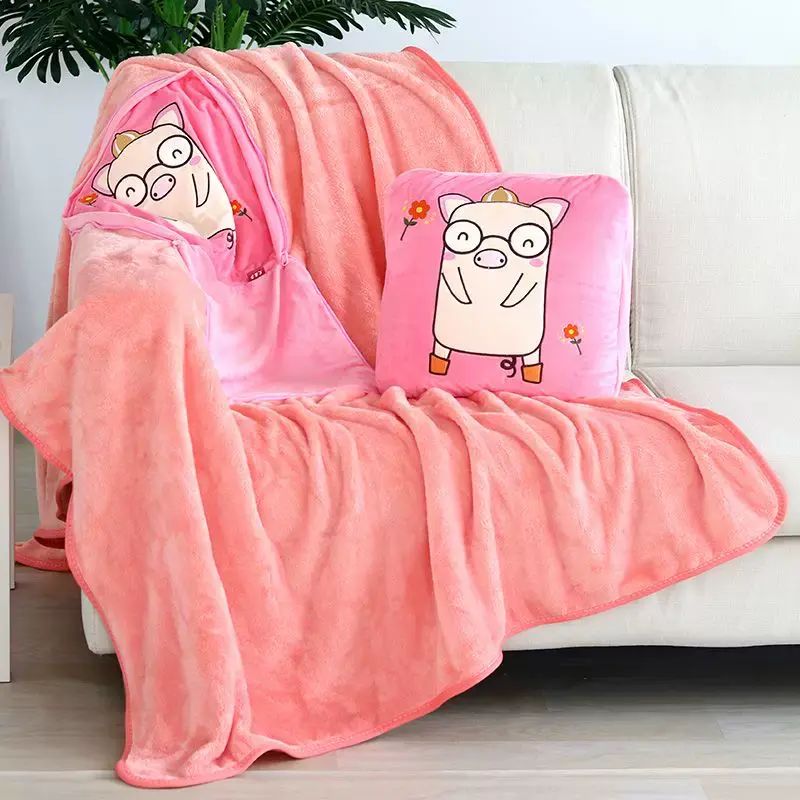 Car pillow blanket twoinone office air conditioning blanket multifunctional folding p