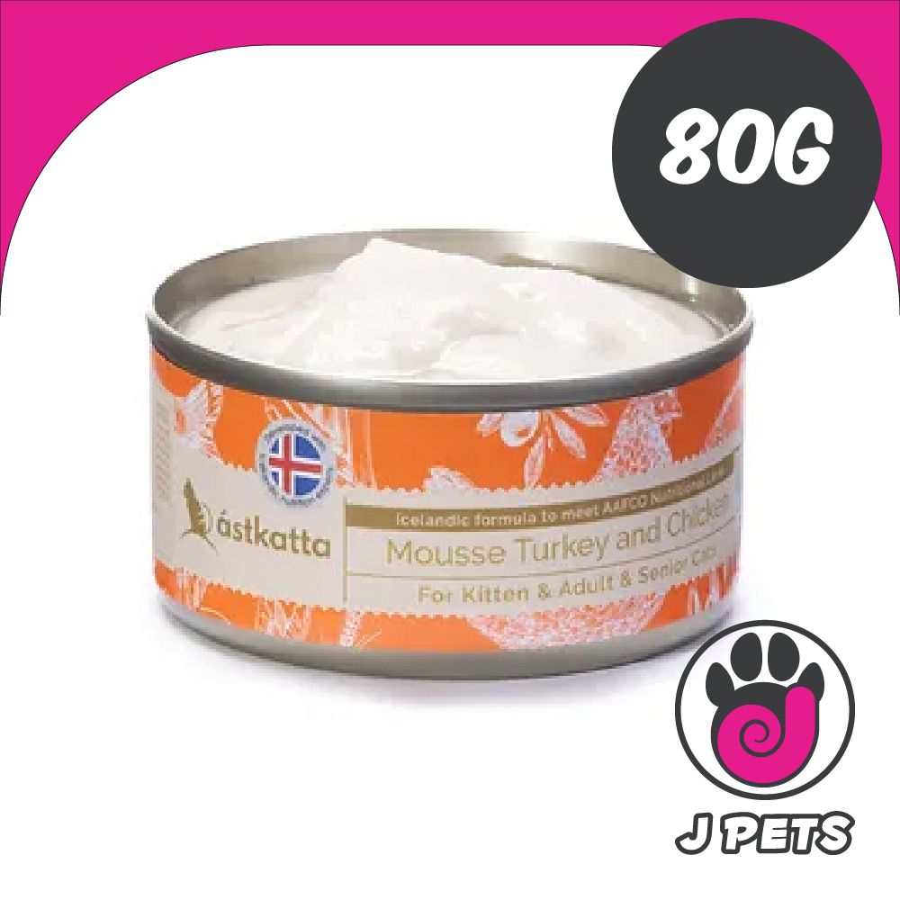 Astkatta Turkey and Chicken Mousse for Cats (80g)