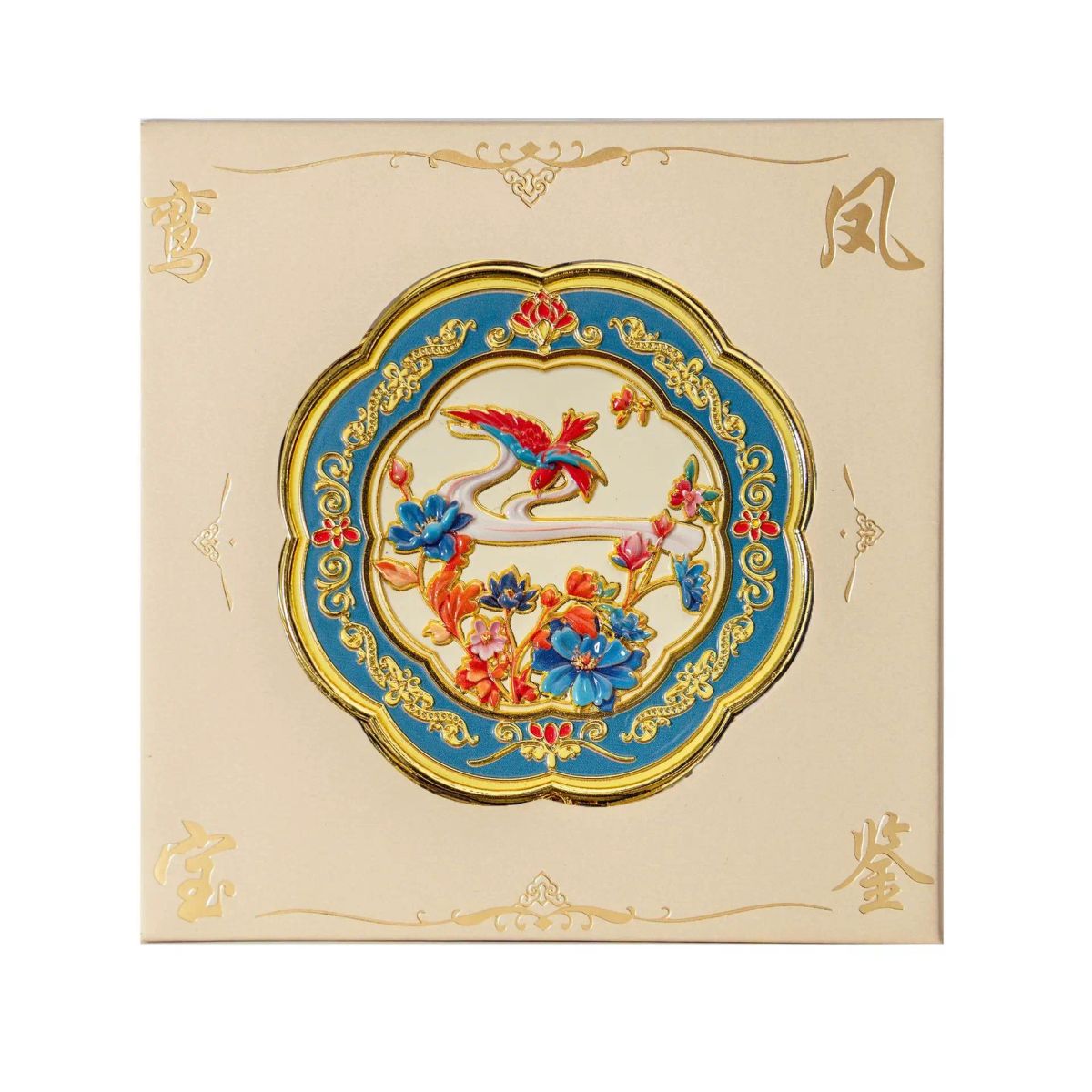 国潮古风便携金属手持随身镜文创感化妆镜礼物伴手礼品小圆镜