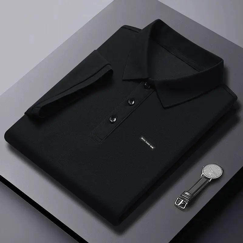 白色T恤男士短袖polo衫翻领冰丝凉感有领半袖有领T恤拉夫·劳伦马球上衣服