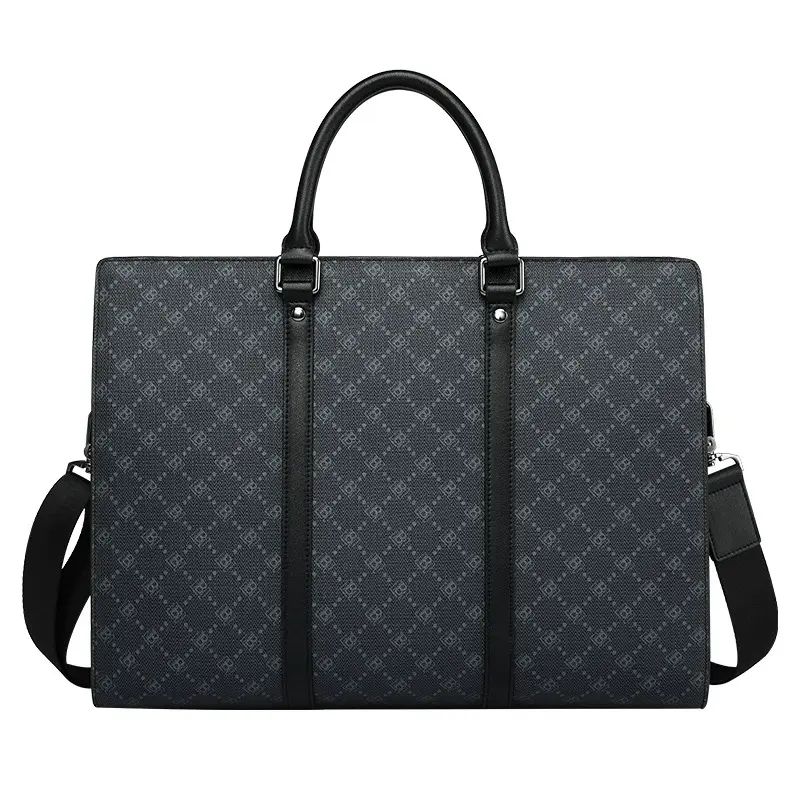 男士简约时尚公文包大容量手提包商务休闲男包单肩斜挎包