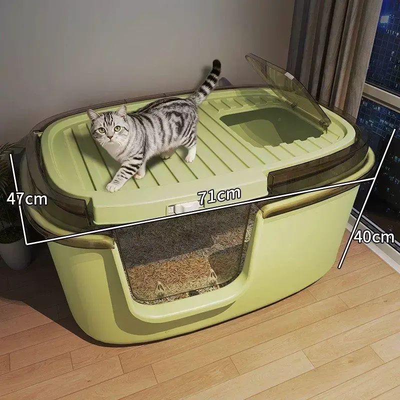 猫砂盆超大号巨无霸全封闭防臭防水特大厕所防外溅猫屎盆